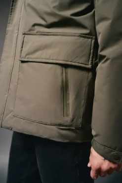 Parka acolchoada capuz