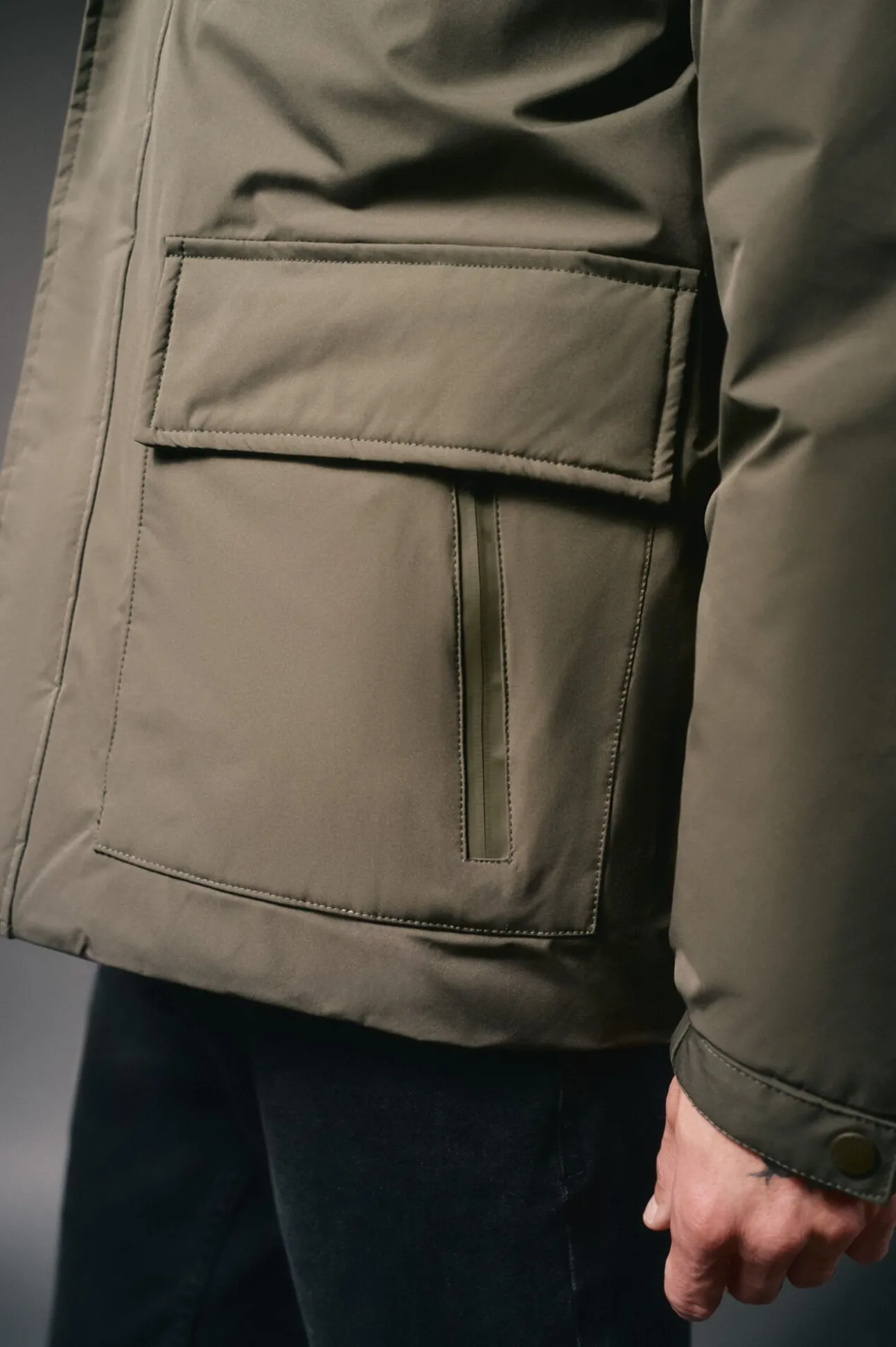 Parka acolchoada capuz