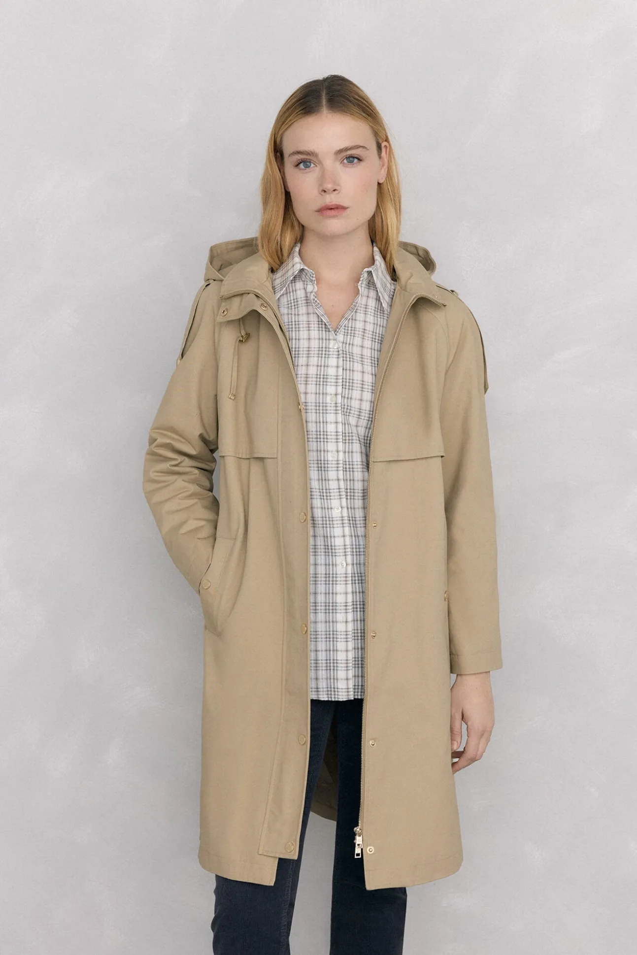 Parka acolchoada capuz