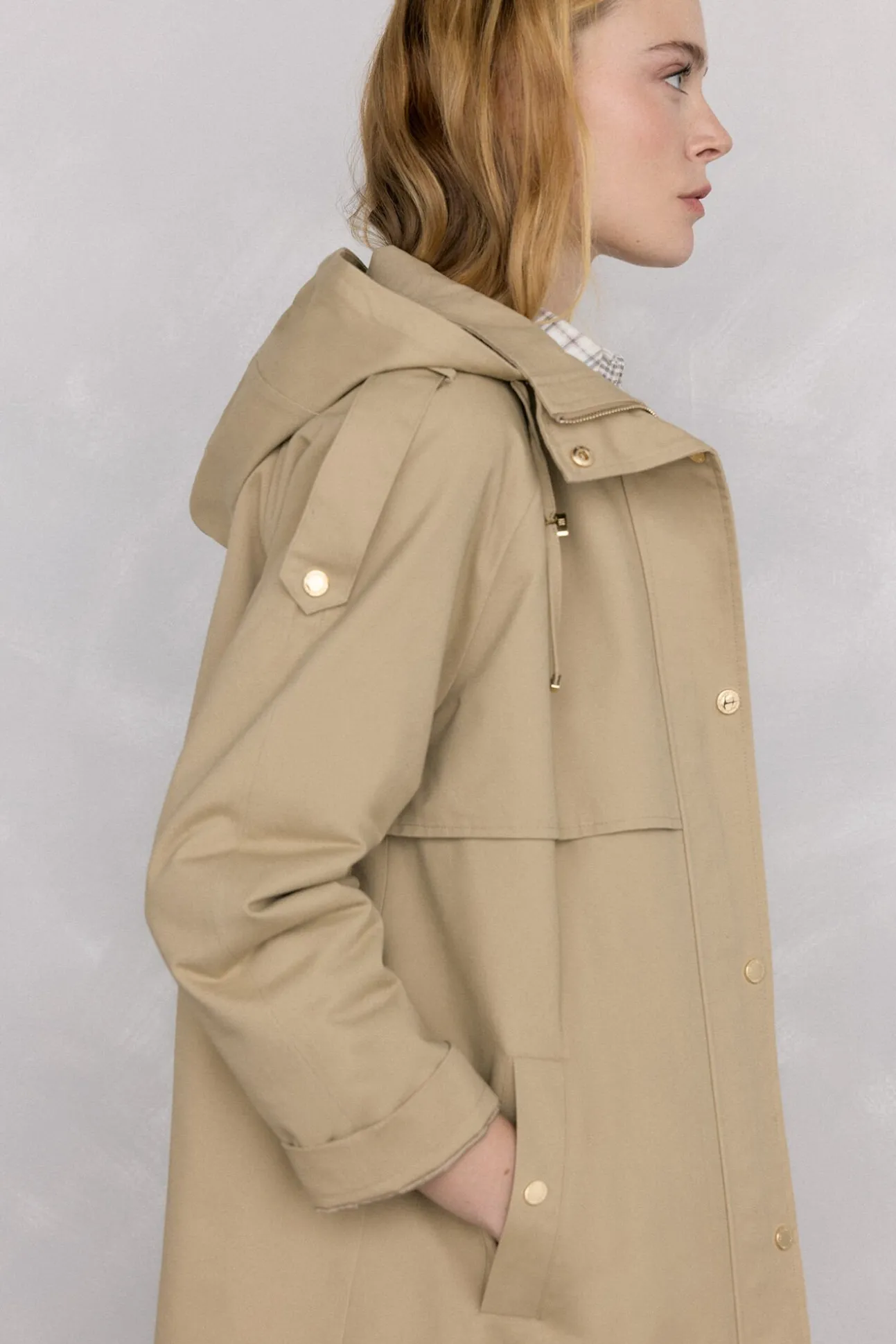Parka acolchoada capuz