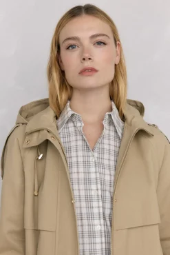 Parka acolchoada capuz