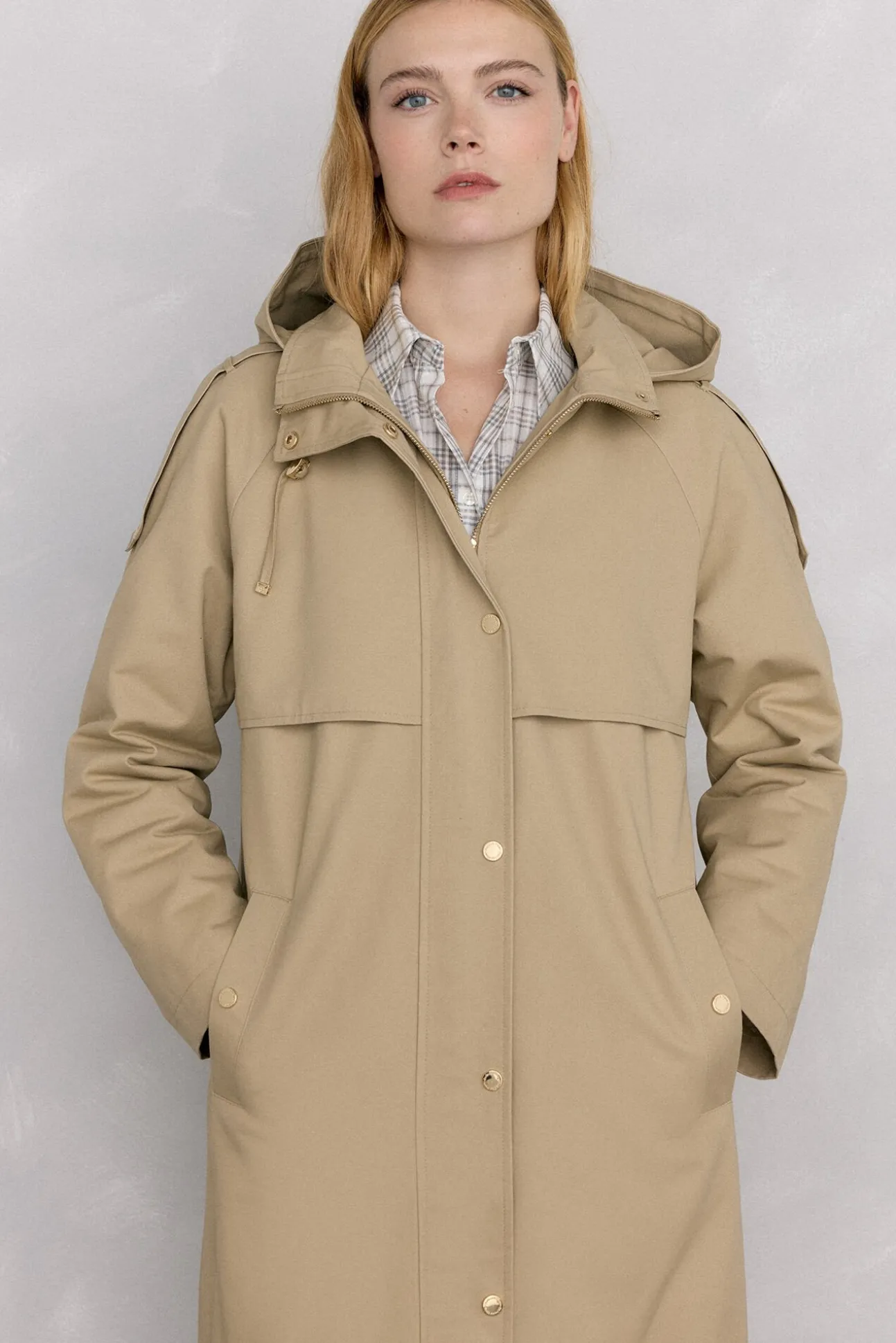 Parka acolchoada capuz