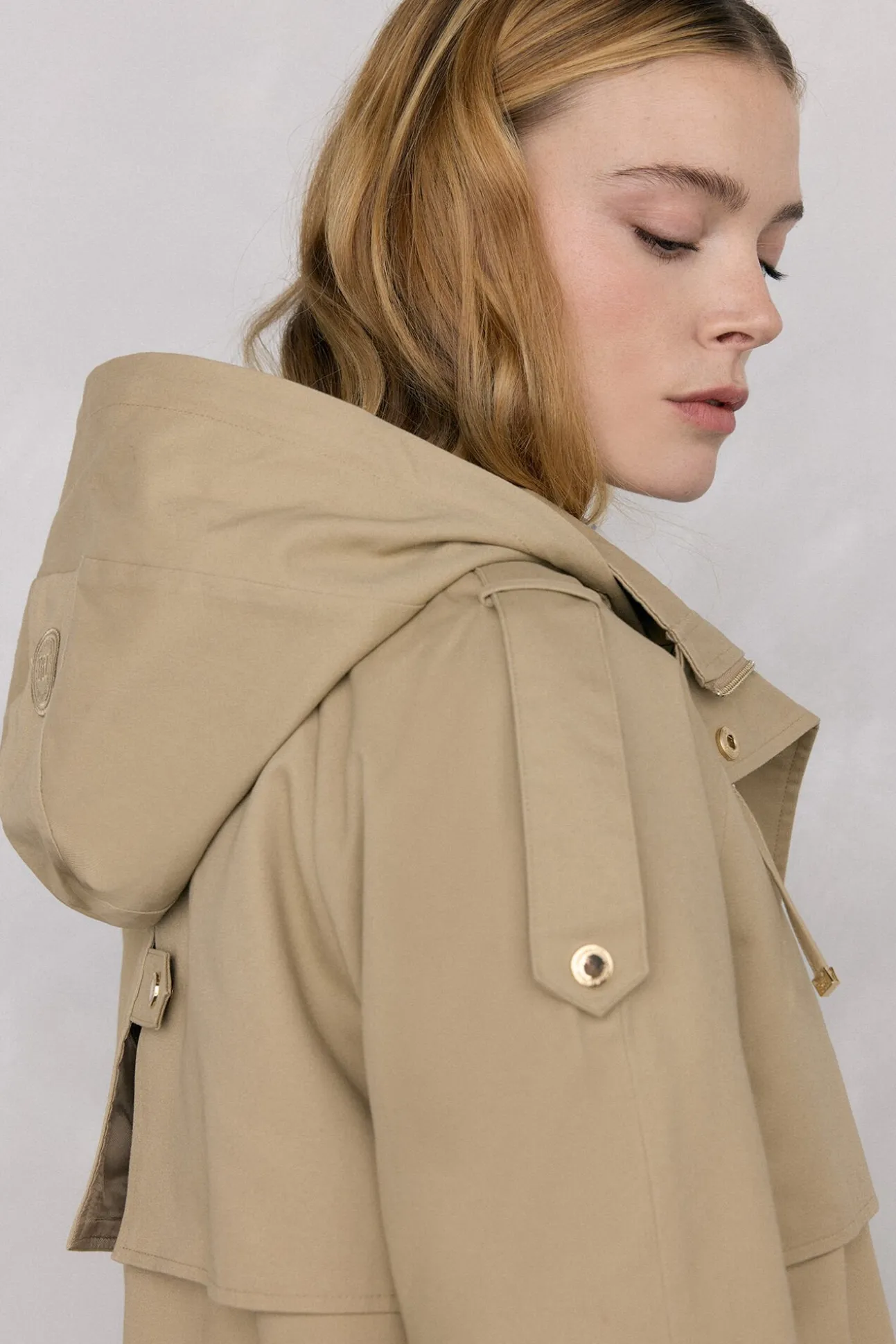 Parka acolchoada capuz