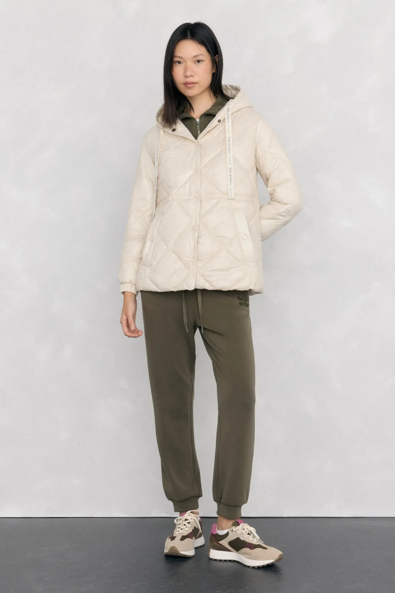 Parka acolchoada capuz