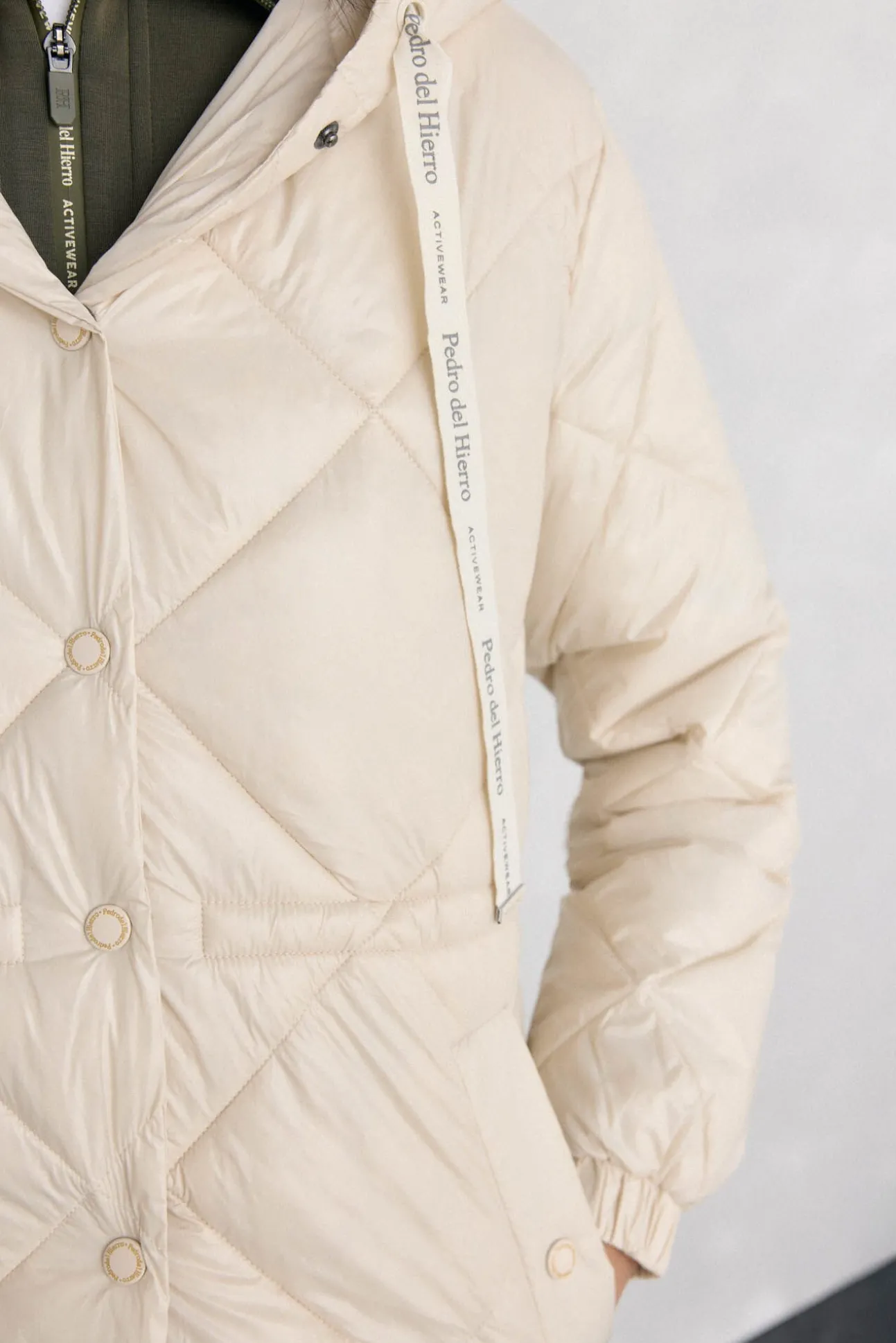 Parka acolchoada capuz