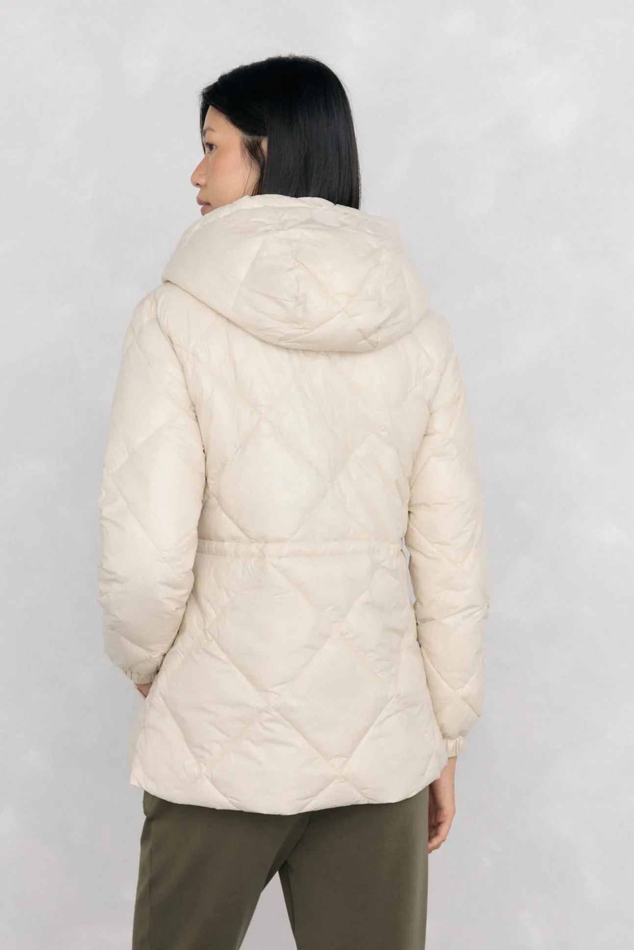 Parka acolchoada capuz