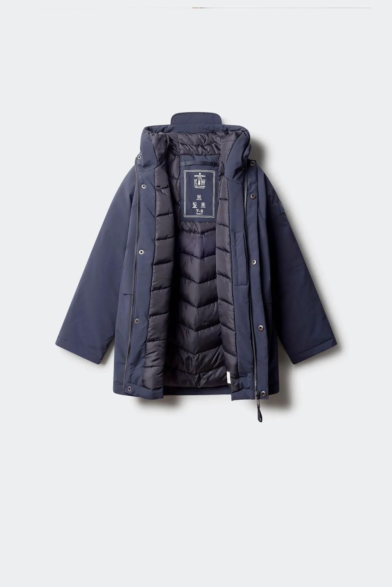 Parka azul marinho para meninos
