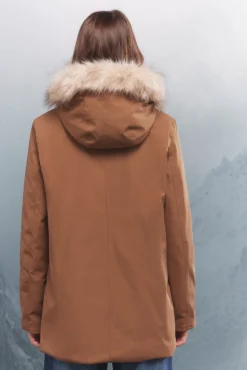 Parka com capuz e zíper metálico Sorona Aura
