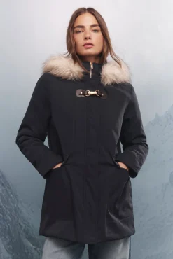 Parka com capuz e zíper metálico Sorona Aura