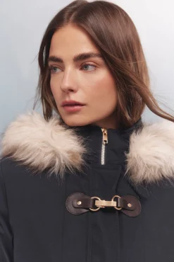 Parka com capuz e zíper metálico Sorona Aura