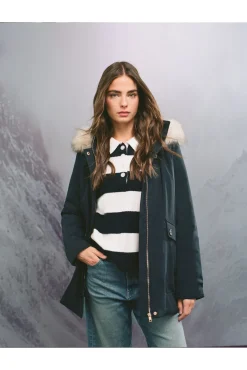 Parka com capuz e zíper metálico Sorona Aura