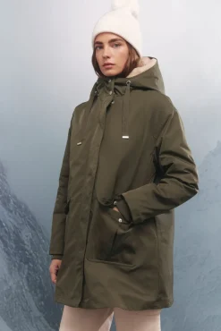 Parka com capuz repelente à água 2 em 1