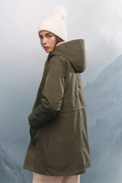 Parka com capuz repelente à água 2 em 1