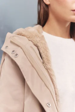 Parka com capuz repelente à água 2 em 1