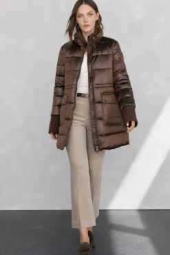 Parka comprida acolchoada