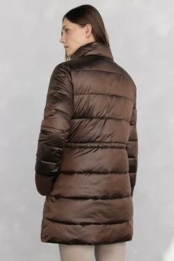 Parka comprida acolchoada