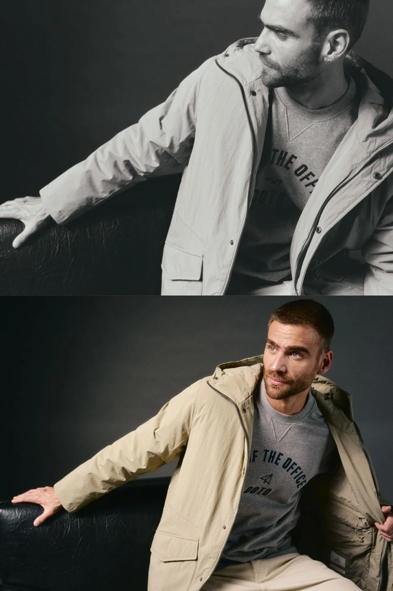 Parka comprida acolchoada