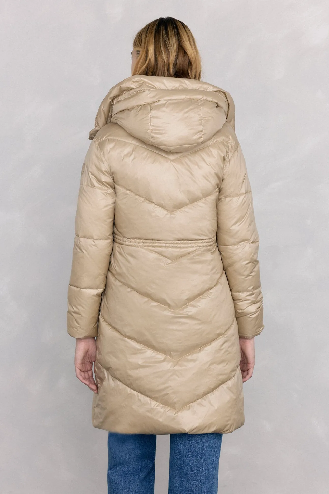 Parka comprida capuz