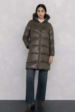 Parka comprida capuz
