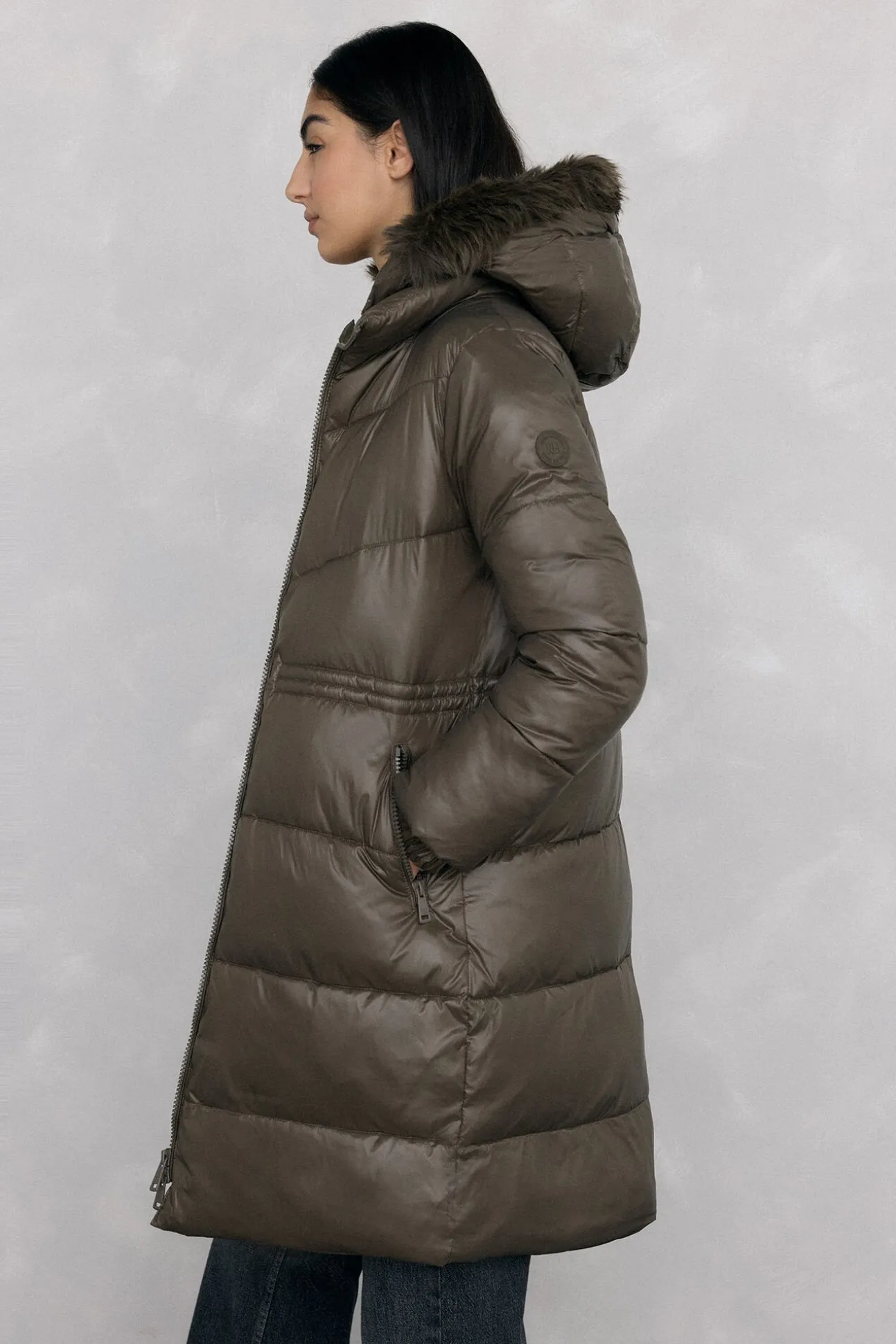 Parka comprida capuz