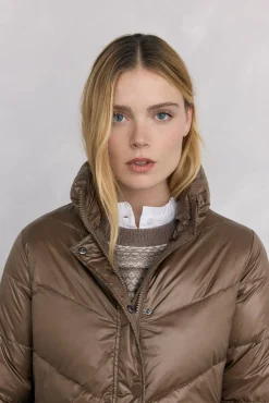 Parka comprida cinto