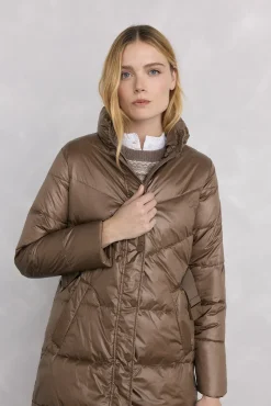 Parka comprida cinto