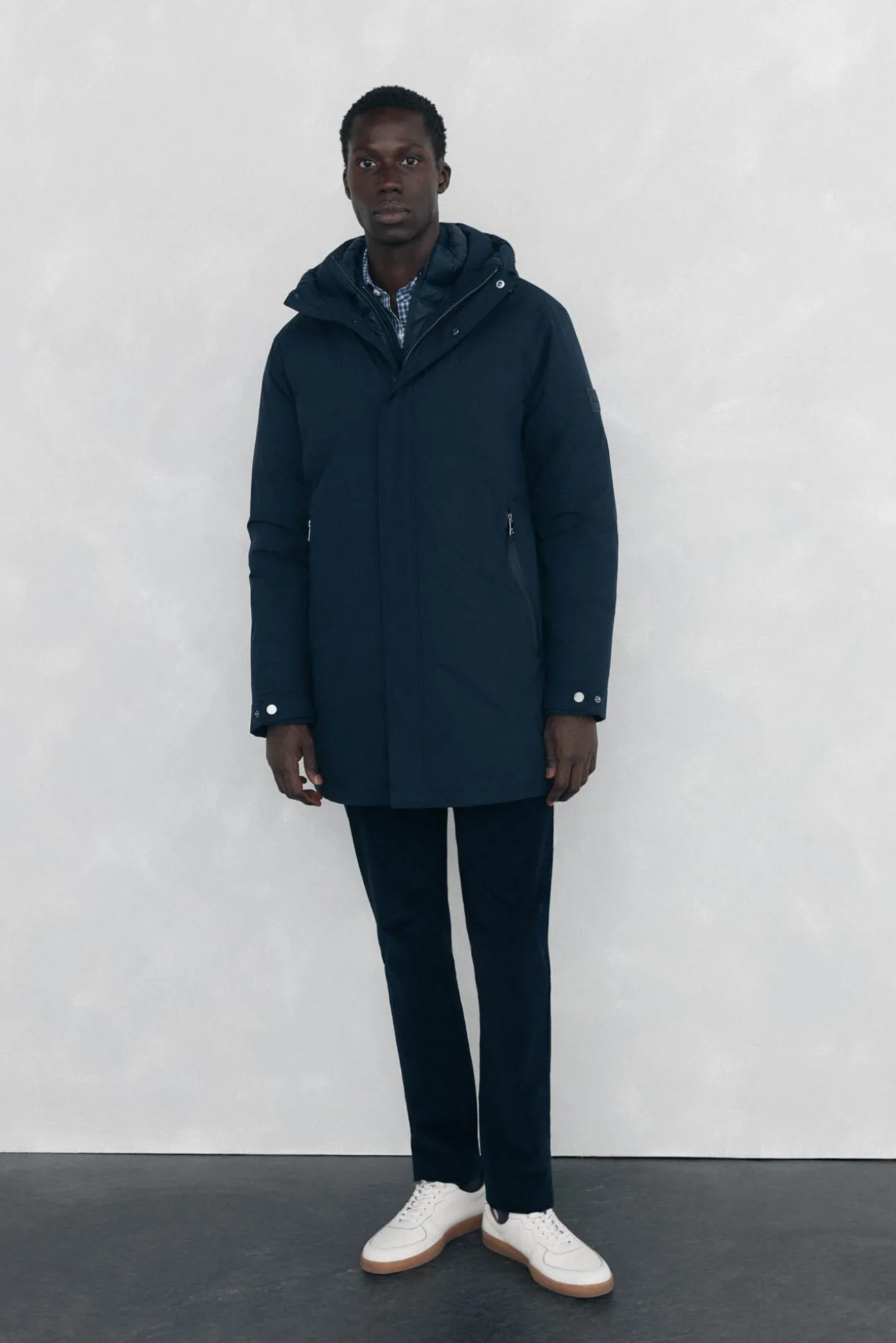 Parka curta capuz