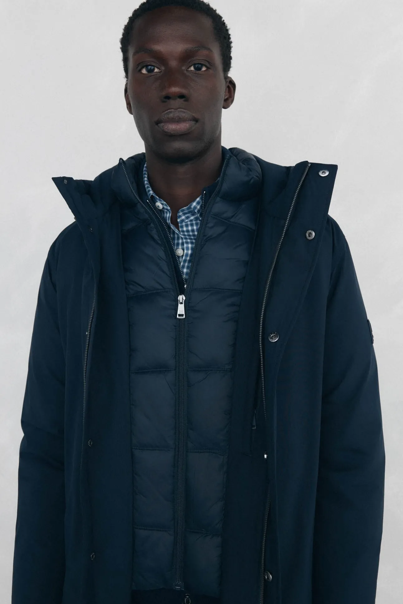 Parka curta capuz