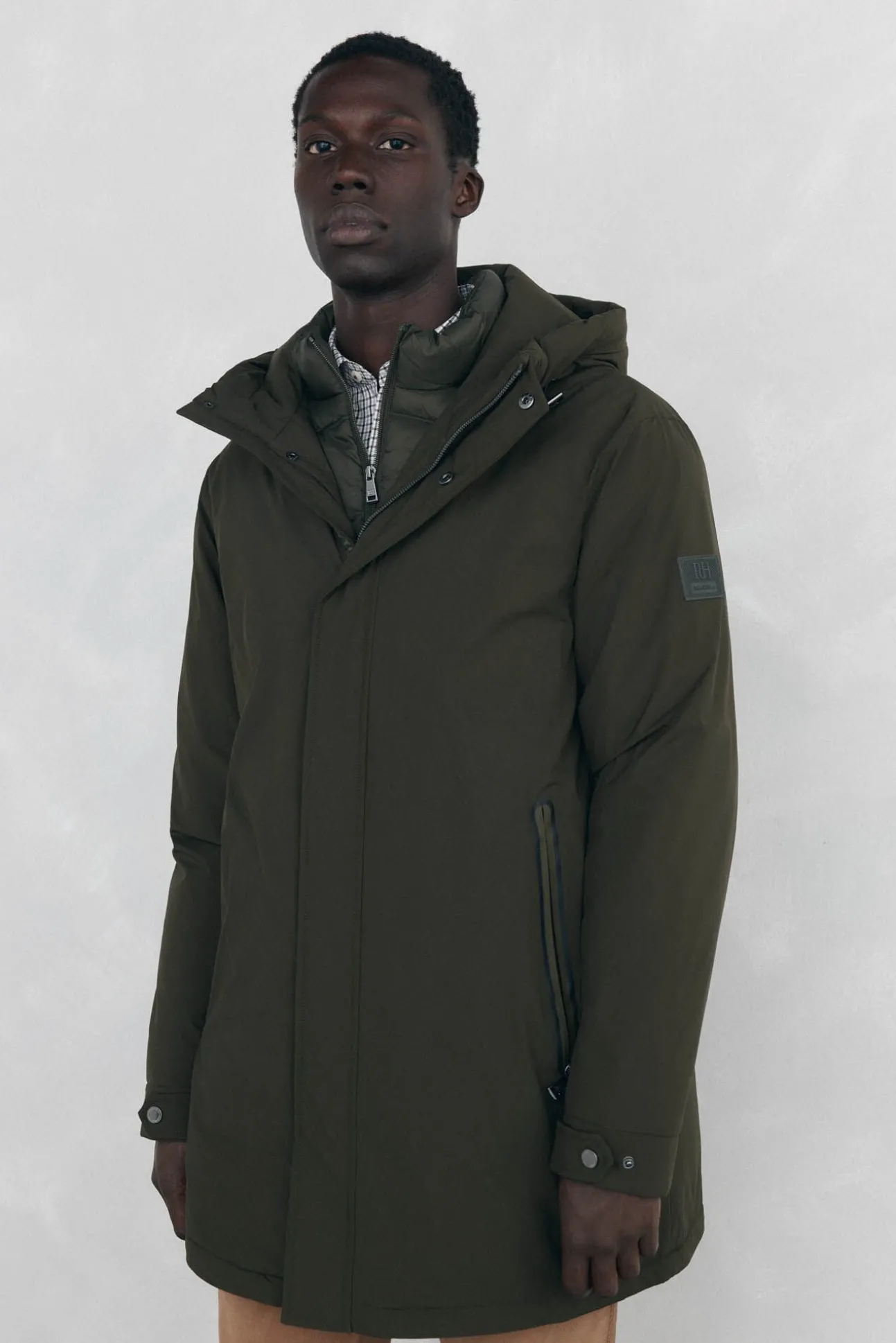 Parka curta capuz
