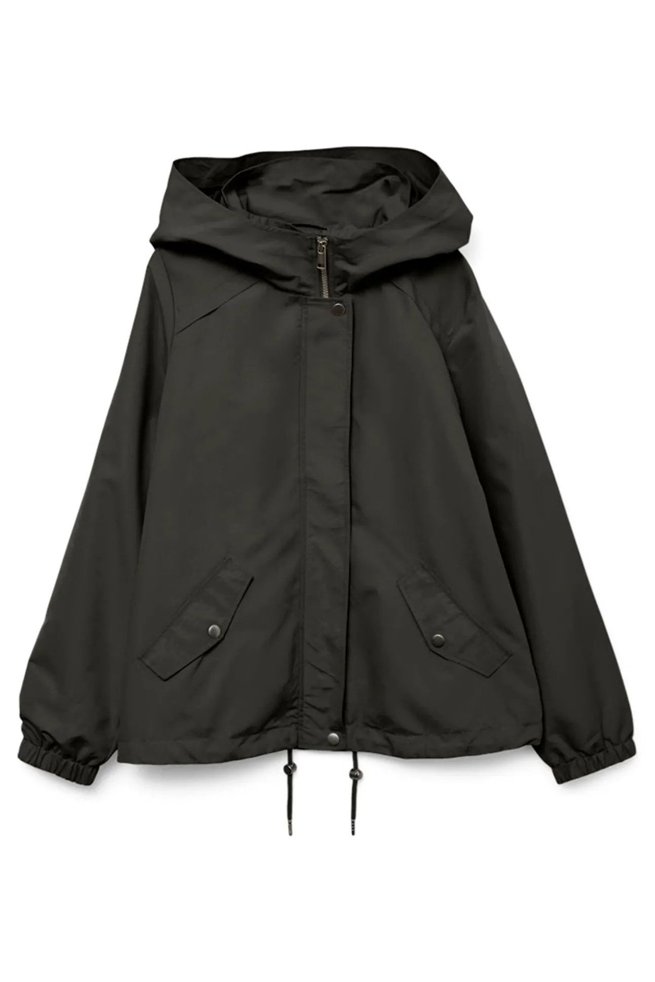 Parka curta com capuz plus size