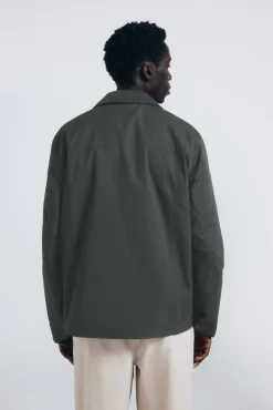 Parka curta de gola veludo