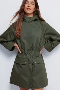 Parka de algodão com capuz