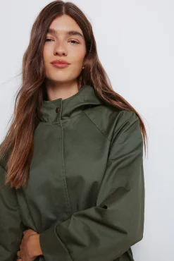 Parka de algodão com capuz