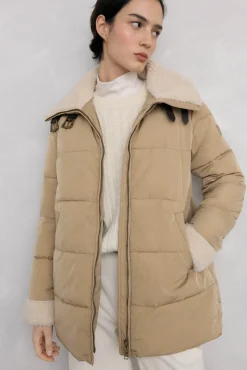 Parka de borrego lisa