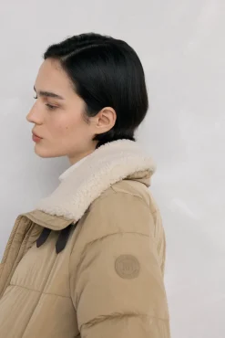 Parka de borrego lisa