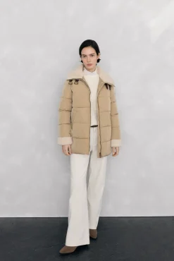 Parka de borrego lisa