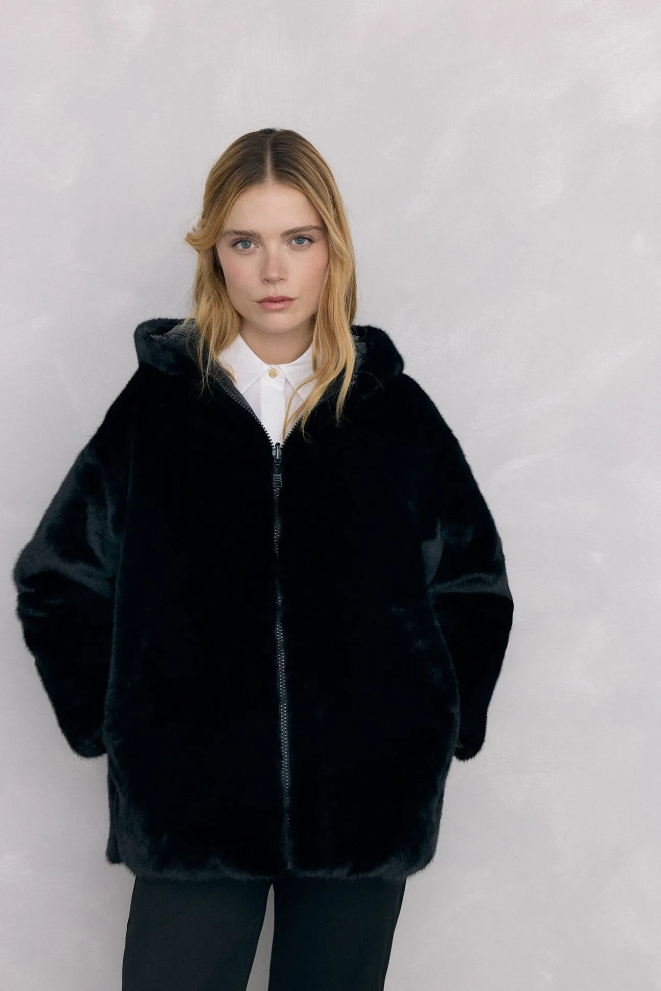 Parka de pele reversível