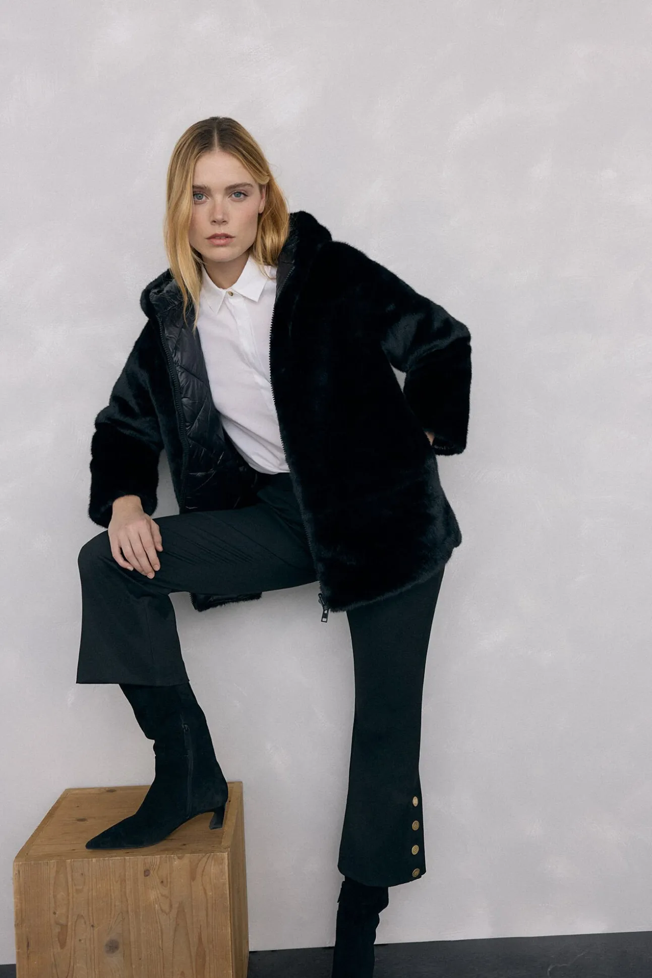 Parka de pele reversível