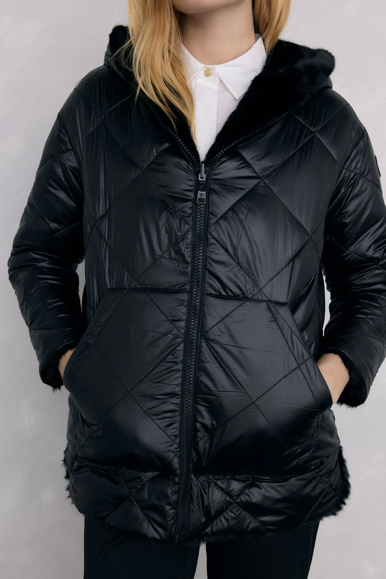 Parka de pele reversível