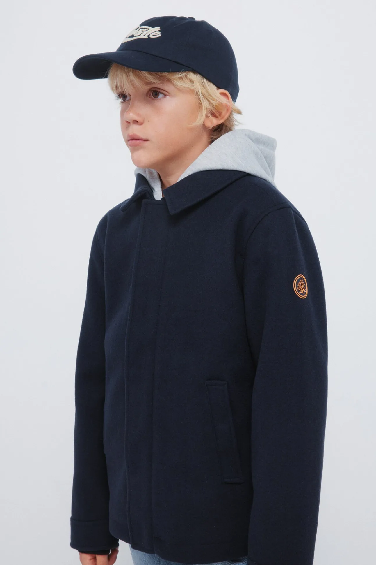 Parka de tecido infantil