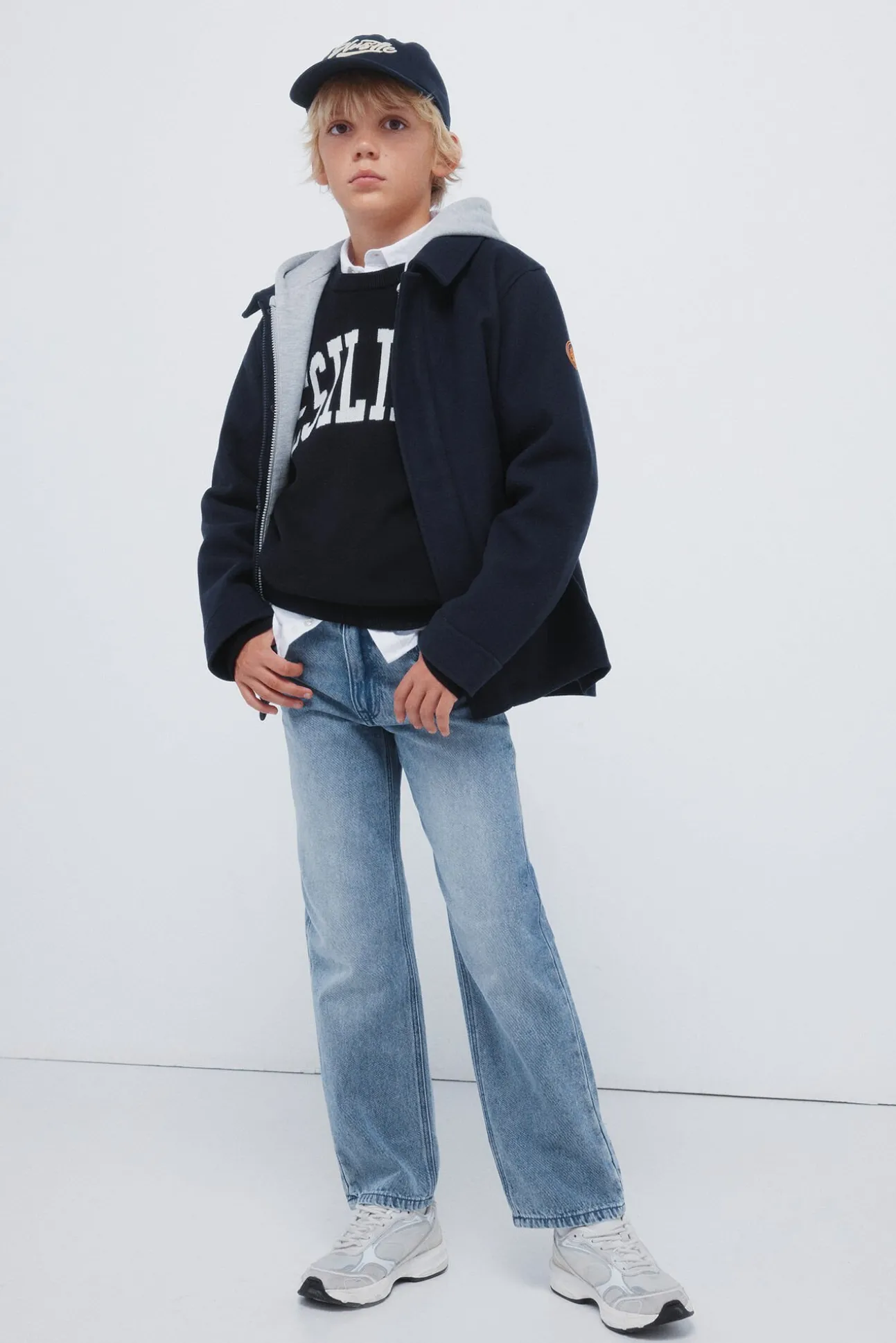 Parka de tecido infantil