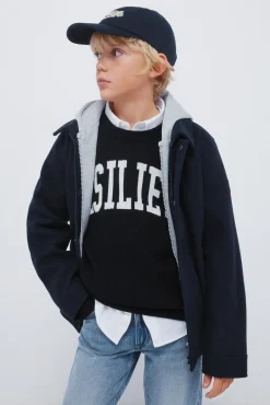 Parka de tecido infantil