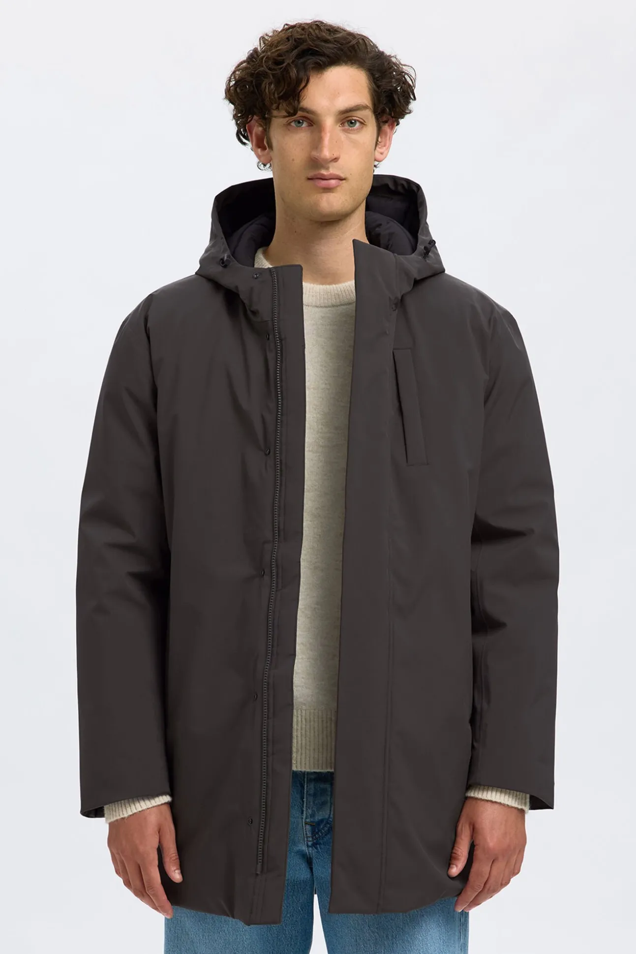Parka impermeável com capuz