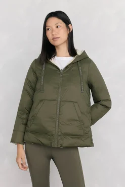 Parka reversível capuz
