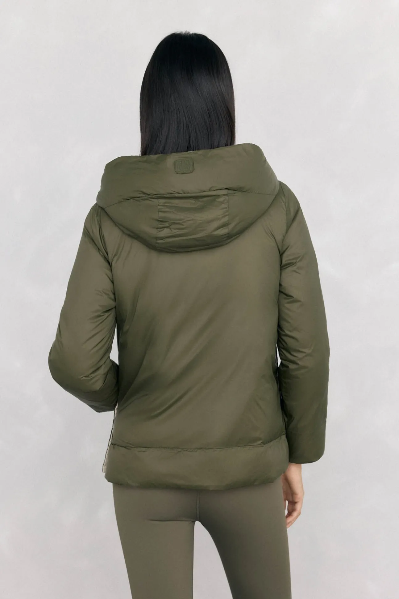 Parka reversível capuz
