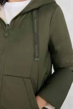 Parka reversível capuz