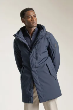Parka técnica com capuz de areia