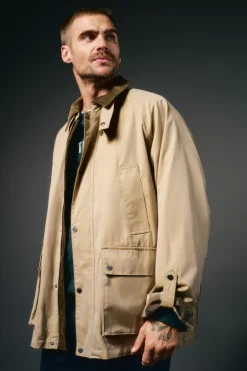 Parka tecido efeito encerado