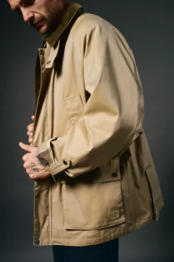 Parka tecido efeito encerado