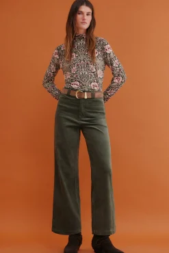 Paulette. Calça de perna larga